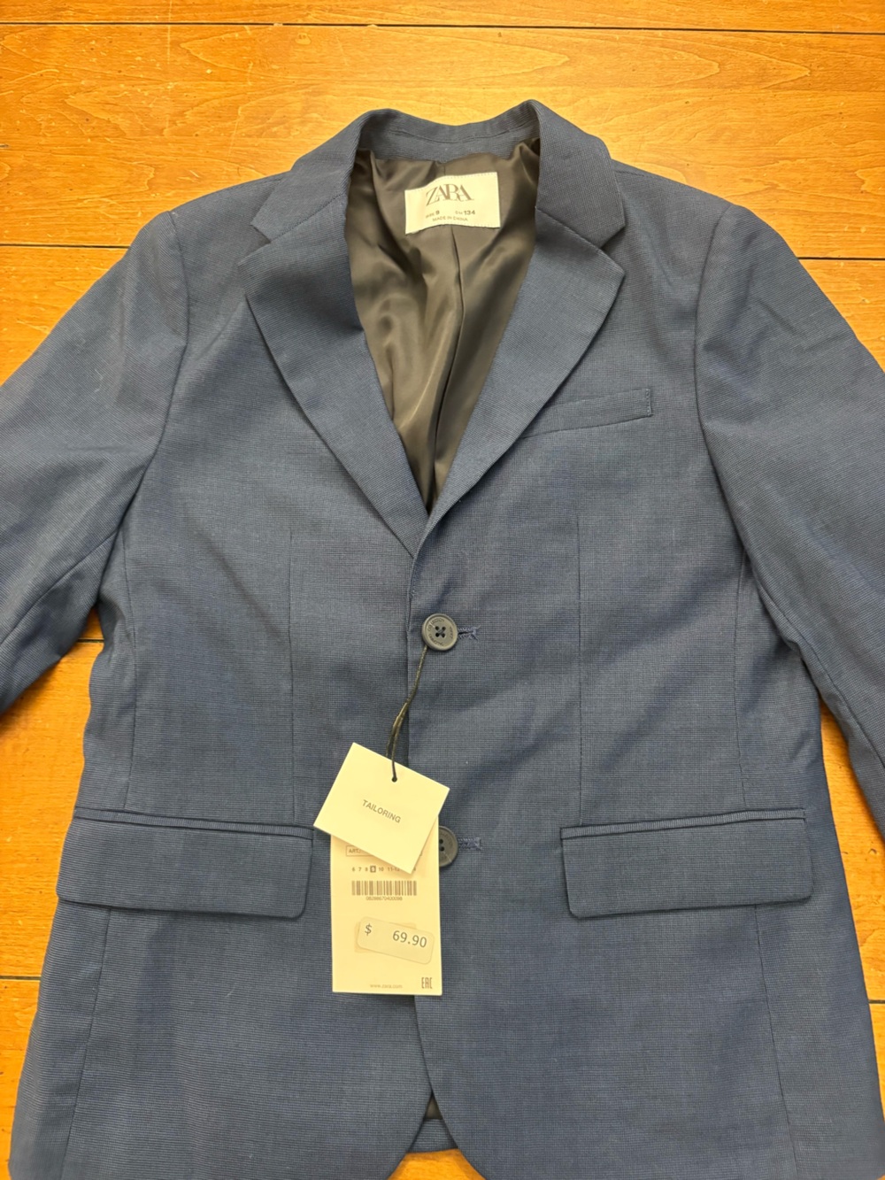 Boys ZARA suit size 9 navy blue